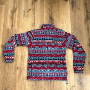 Columbia Full Zip Festive Sweater